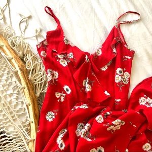 Floral cropped jumpsuit